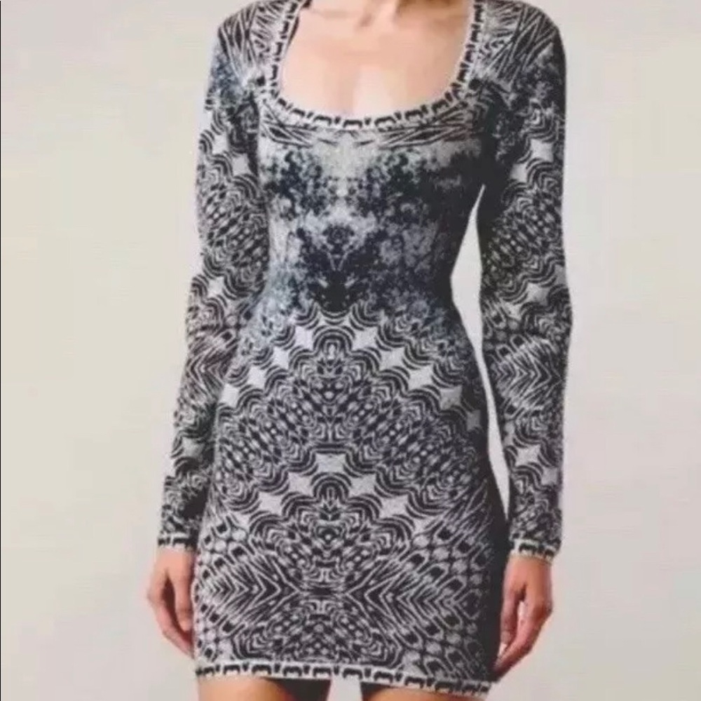 Herve Leger Dress Melissa Violet Plum Size Small